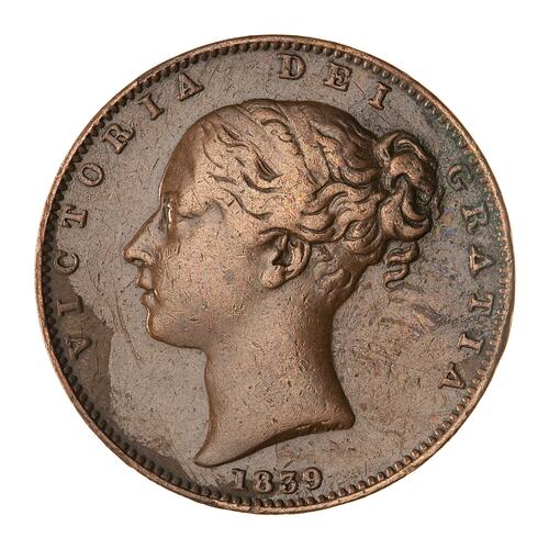 Coin - Farthing, Isle of Man, 1839