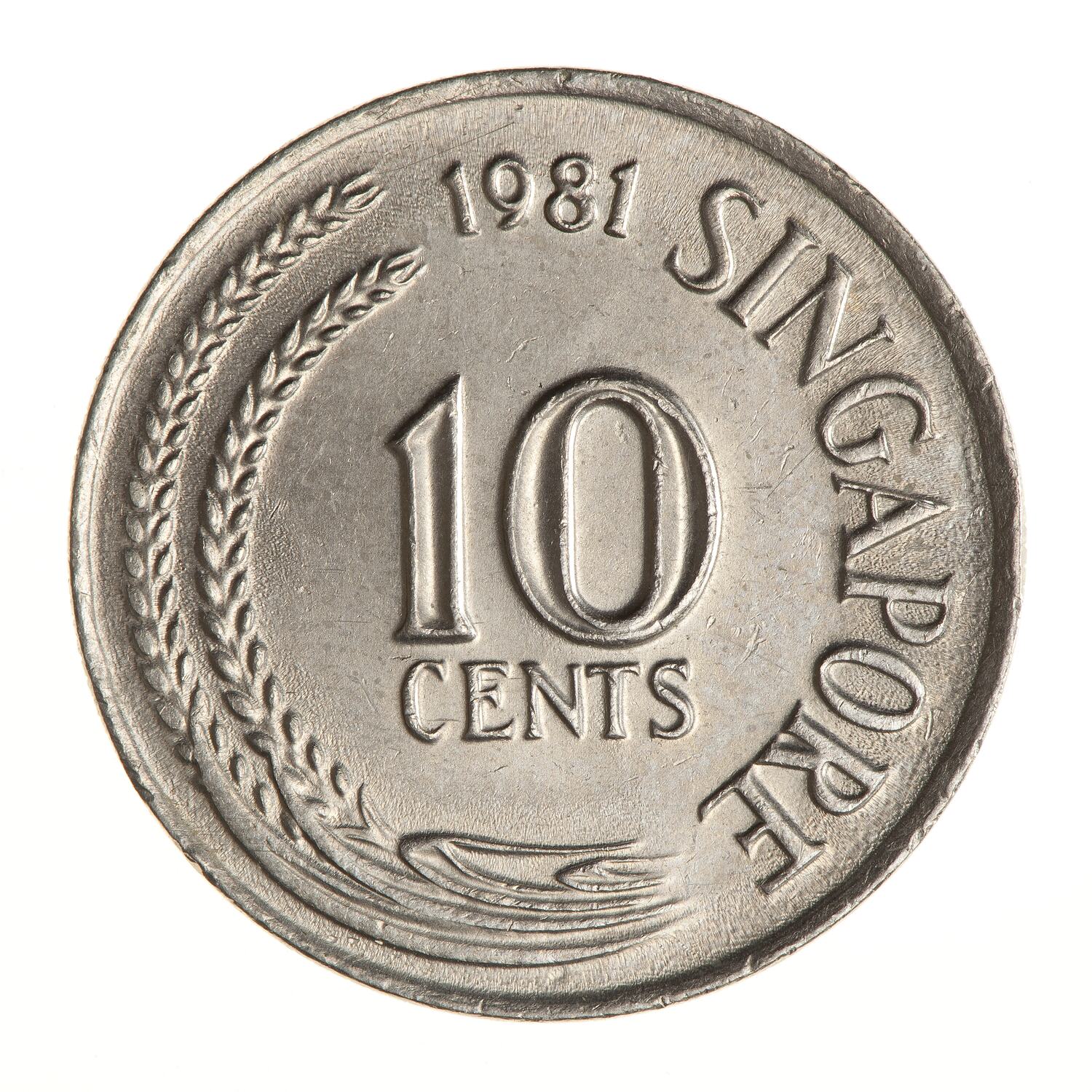 Coin 10 Cents Singapore 1981