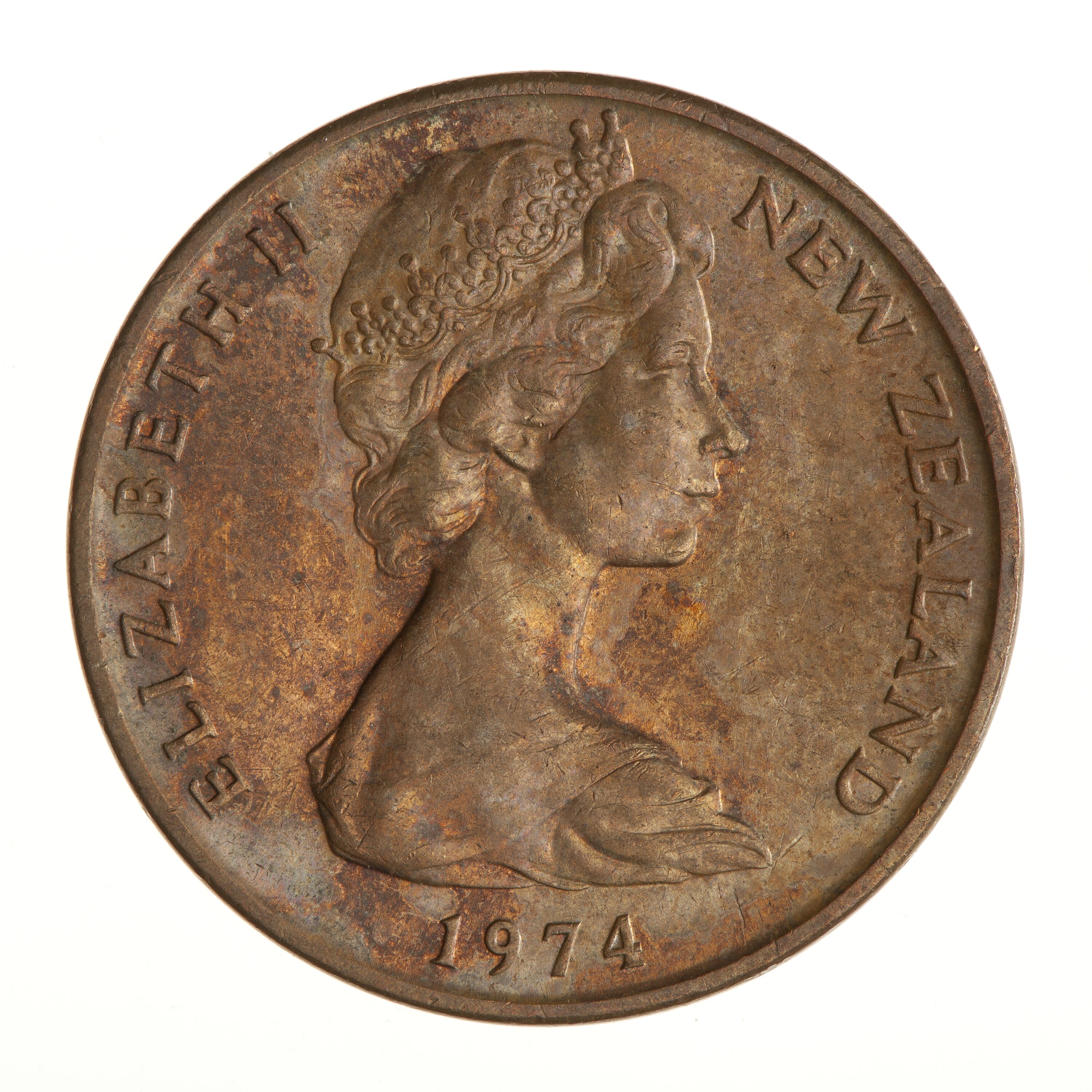 Coin - 2 Cents, New Zealand, 1974