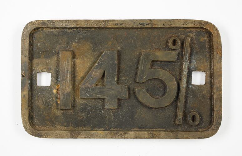 Locomotive Rating Plate - '145'