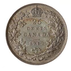 Coin - 25 Cents, Canada, 1912