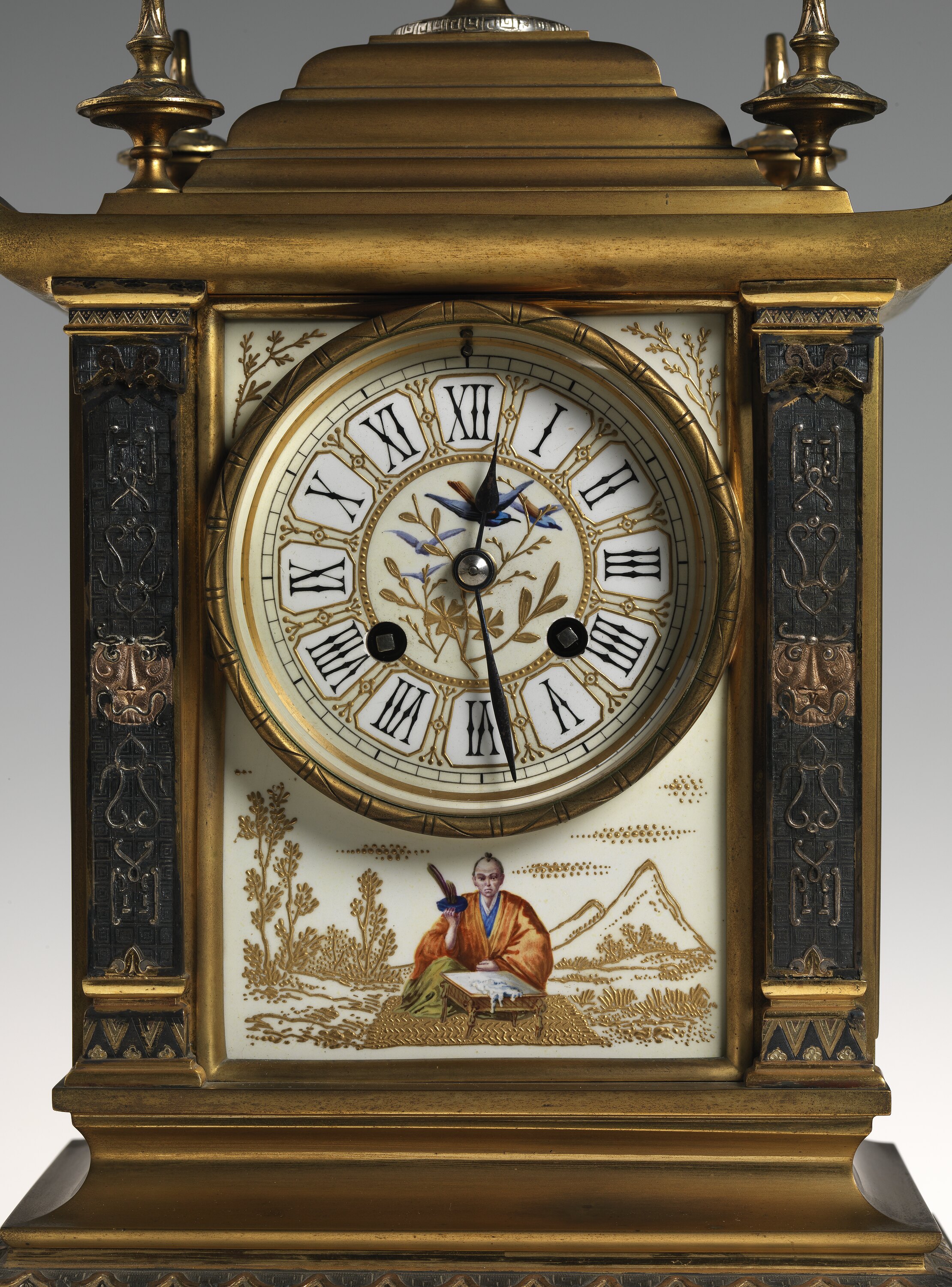 Mantel Clock - Ormolu, Japonisme, Achille Brocot, France circa 1880