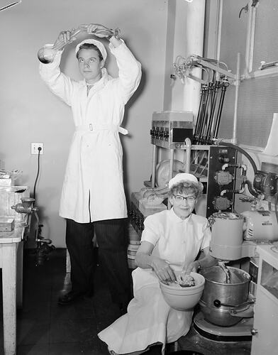 Swallow & Ariell Ltd, Staff Portrait of Man & Woman, Biscuit Manufactory, Port Melbourne, Victoria, 1958