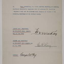 Memorandum of Agreement - H. V. McKay & George R. Perry, 8 May 1903