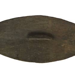 Wooden shield with pointed ends.