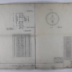 Engineering drawing of Gear Hobbing machine part.