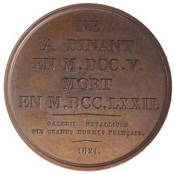 Medal - Charles Pinot Duclos, France, 1821