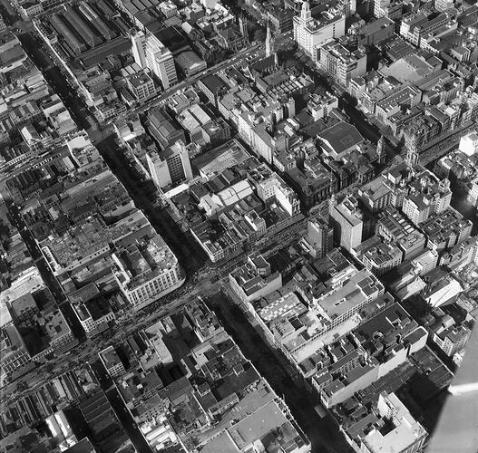 Negative - Aerial View of Melbourne, circa 1965