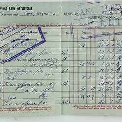 Savings Passbook - State Savings Bank of Victoria, Mrs Wilma J Morter, 1966-1967