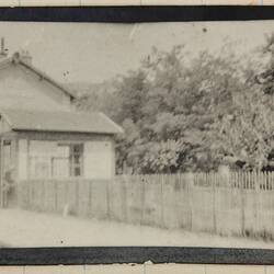 Photograph - House & Picket Fence, Belgium, Private John Lord, World War I, 1916