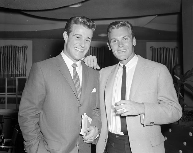 Coronet Records, Portait of Two Men, Chevron Hotel, Victoria, 28 May 1959