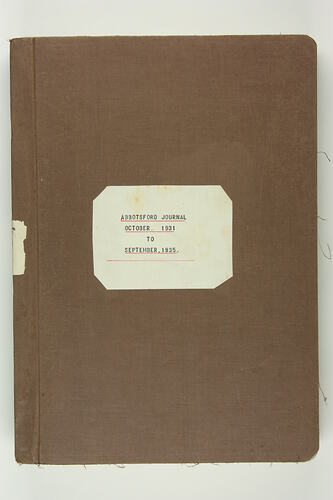 Journal - Kodak Archive, Series 5, 'Accounting Journals', Abbotsford Journal, Oct 1931 - Sep 1935