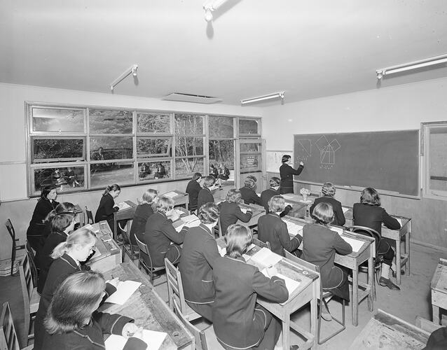 Mentone Grammar School, Students in a Classroom, Victoria, 07 Jul 1959