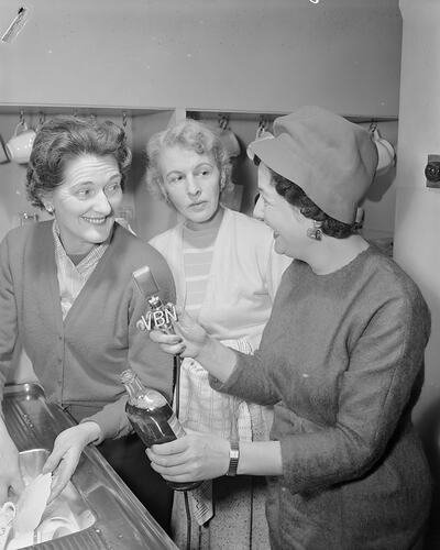 Victorian Broadcasting Network, Three Women at a Sink, Collins St, Melbourne, Victoria, 29 Sep 1959