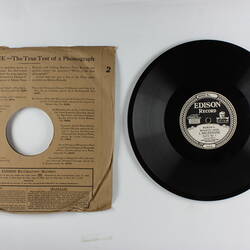 Disc Recording - Edison, Double-Sided, Prelude From L'arlesienne Suite No. 1 & Minuetto From L'arlesienne Suite No. 1, Date Unknown