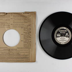 Disc Recording - Edison, Double-Sided, 'Summer Dreams' and 'Serenade', 1919-1929
