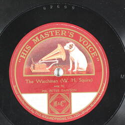 Disc Recording - His Master's Voice, Double-Sided, 'The Cobbler's Song' & 'The Watchman', 1920-1926