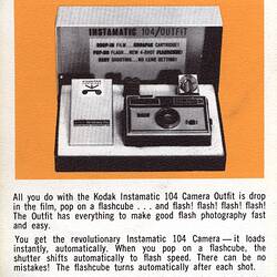 Leaflet - Kodak Australasia Pty Ltd, 'Kodak Instamatic 104 Camera Outfit', 1966