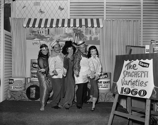 Kia-Ora Industries, Five Promotional Performers, St Kilda, Victoria, 04 Jan 1960