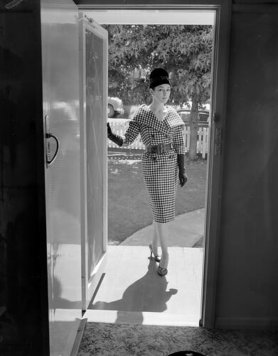 Australian Wool Board, Woman Modelling a Dress, Victoria, 12 Jan 1960