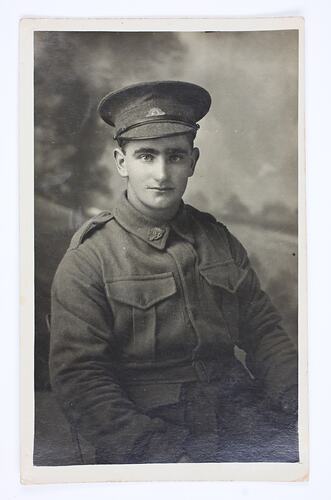 Soldier in uniform, head and shoulders.