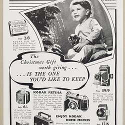 Leaflet - Kodak Australasia Pty Ltd, 'Make This a Kodak Christmas', 1930s