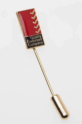 Tie Pin - 'Quality Endorsed Company', circa 1988-1992