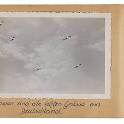 Photograph - Album Page 2, Sky With Seabirds, Onboard MS Skaubryn, Walter Lischke, Nov-Dec 1955