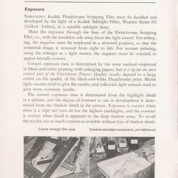 Page with text and photographs of photographic processing.