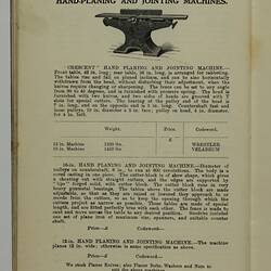 Trade Literature - Bevan & Edwards Pty Ltd, Machine Tools, 1907