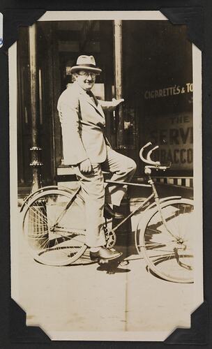 Edgar Rouse on Bicycle