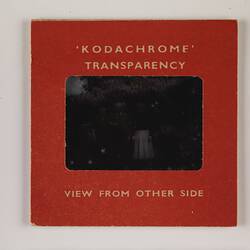 Colour Slide - Kodachrome Transparency of Edgar Rouse & Family, Toorak, circa 1940s, Obverse