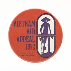 Badge - Vietnam Aid Appeal, 1972