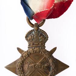 Medal - 1914-1915 Star, Great Britain, Private Frank Adams, 1918 - Obverse