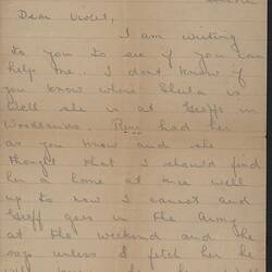 Letter - Peggy Bannister To Violet Barker, England, 25 Sep 1940