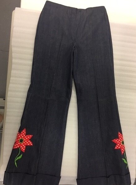 Pair of straight-leg denim jeans, Museums Victoria collection, CC BY 4.0