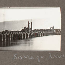 Photograph - Delta Barrage Bridge, Nile River, Cairo, Egypt, World War I, 1915-1917