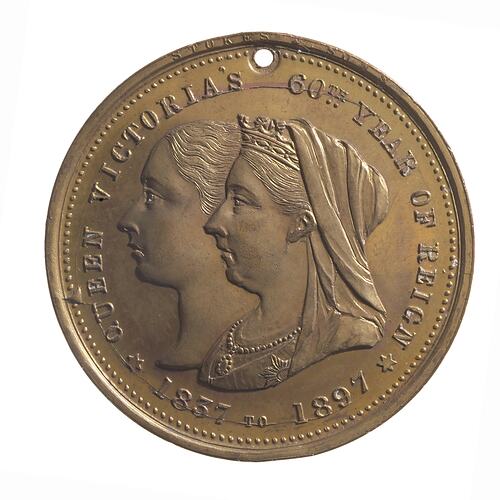 Medal - Diamond Jubilee of Queen Victoria, Shire of South Barwon, Victoria, Australia, 1897