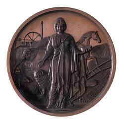 Medal - National Agricultural Society of Victoria, Bronze Prize, Specimen, Victoria, Australia, circa 1872