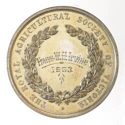 Medal - Royal Agricultural Society of Victoria, Third Prize, Victoria, Australia, 1903