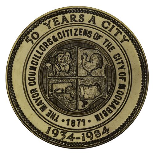 Medal - Sesquicentenary of Victoria, City of Moorabbin, 1985 AD