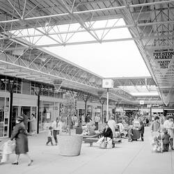Negative - Preston Market with People Located in a Courtyard Surrounded by Shops, 1970