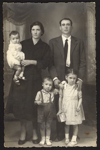 Studio Portrait of Annetta Family, Calabria, Italy, 1958