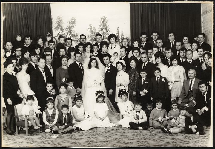 Spiropoulos Extended Family At Anna Spiropoulos Wedding Reception, Fawkner, 1969