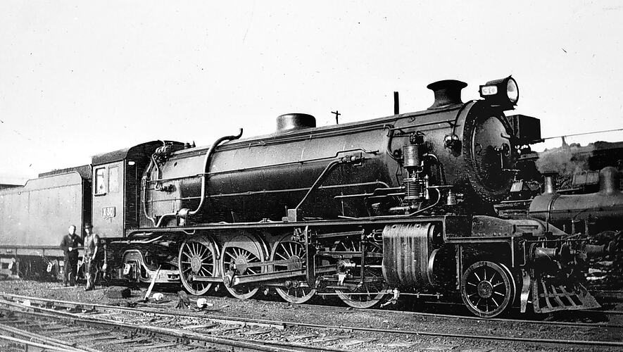 2c-class goods locomotive, Bendigo, circa 1925.