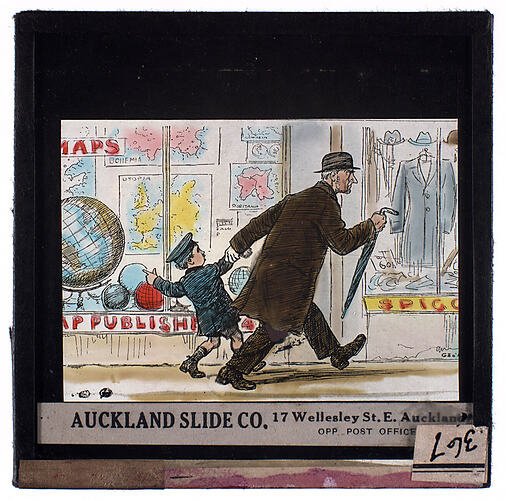 Lantern Slide - Universal Opportunity League, Man and Boy