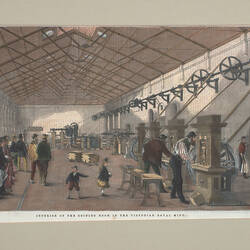Mounted Print - Coining Room, Victorian Royal Mint