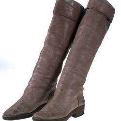 Boots - Beige Leather