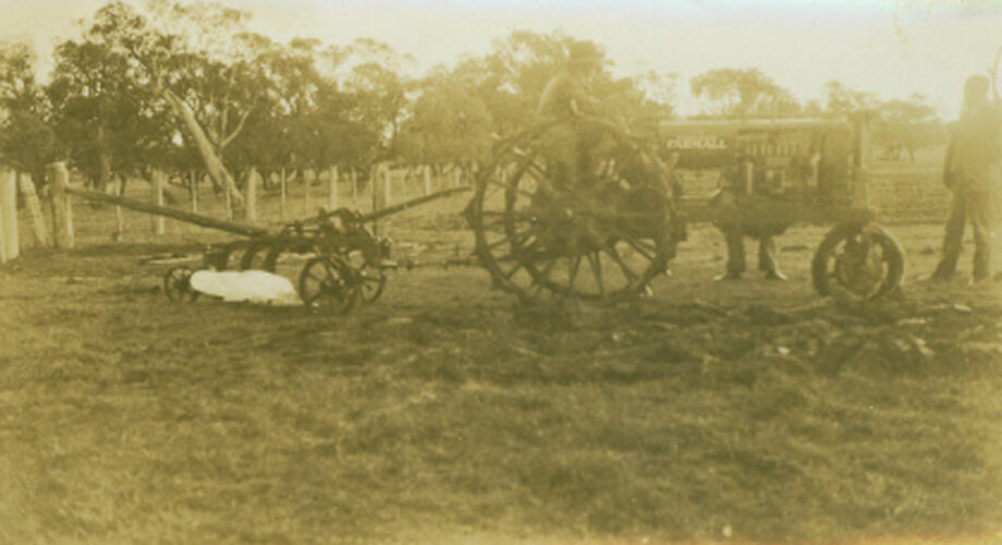 Photograph - Tractor towing a tyne cultivator