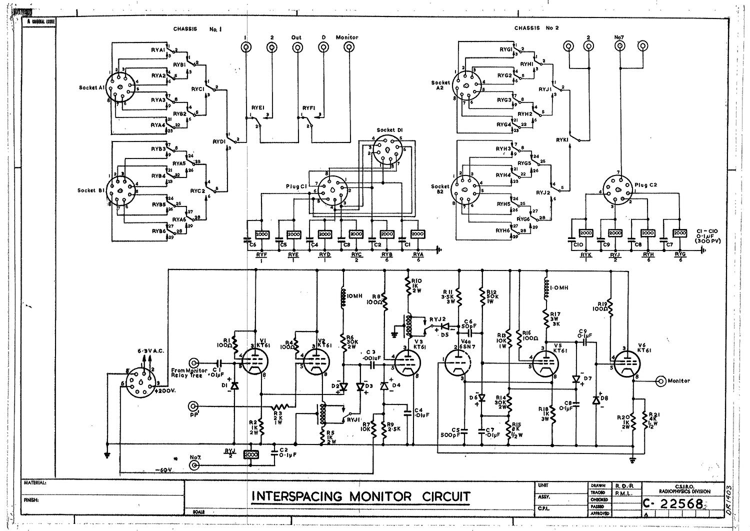 Schematic Diagram - CSIRAC Computer, 'Interspacing Monitor Circuit ...